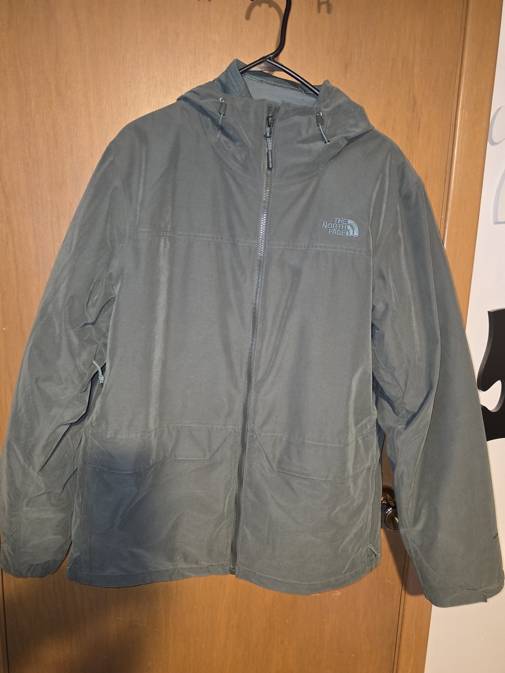 The North Face Men's Hooded 3 In 1 Winter Jacket - Olive - Worn 3 Times
